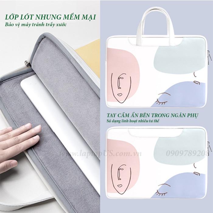 Túi Cặp dành cho Laptop Macbook Da PU Chống Thấm Chống Sốc