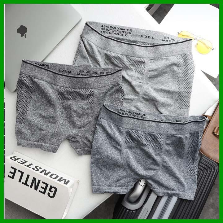 ''Combo 03C'' Quần Lót Nam, Quần Sịp Nam Boxer Cao Cấp. Quần Xịn, Dệt Không Đường May Chất Cotton Bamboo Siêu Mát