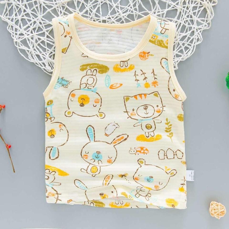 Áo cotton sợi tre cực thấm mồ hôi cho bé từ 8 đến 25kg