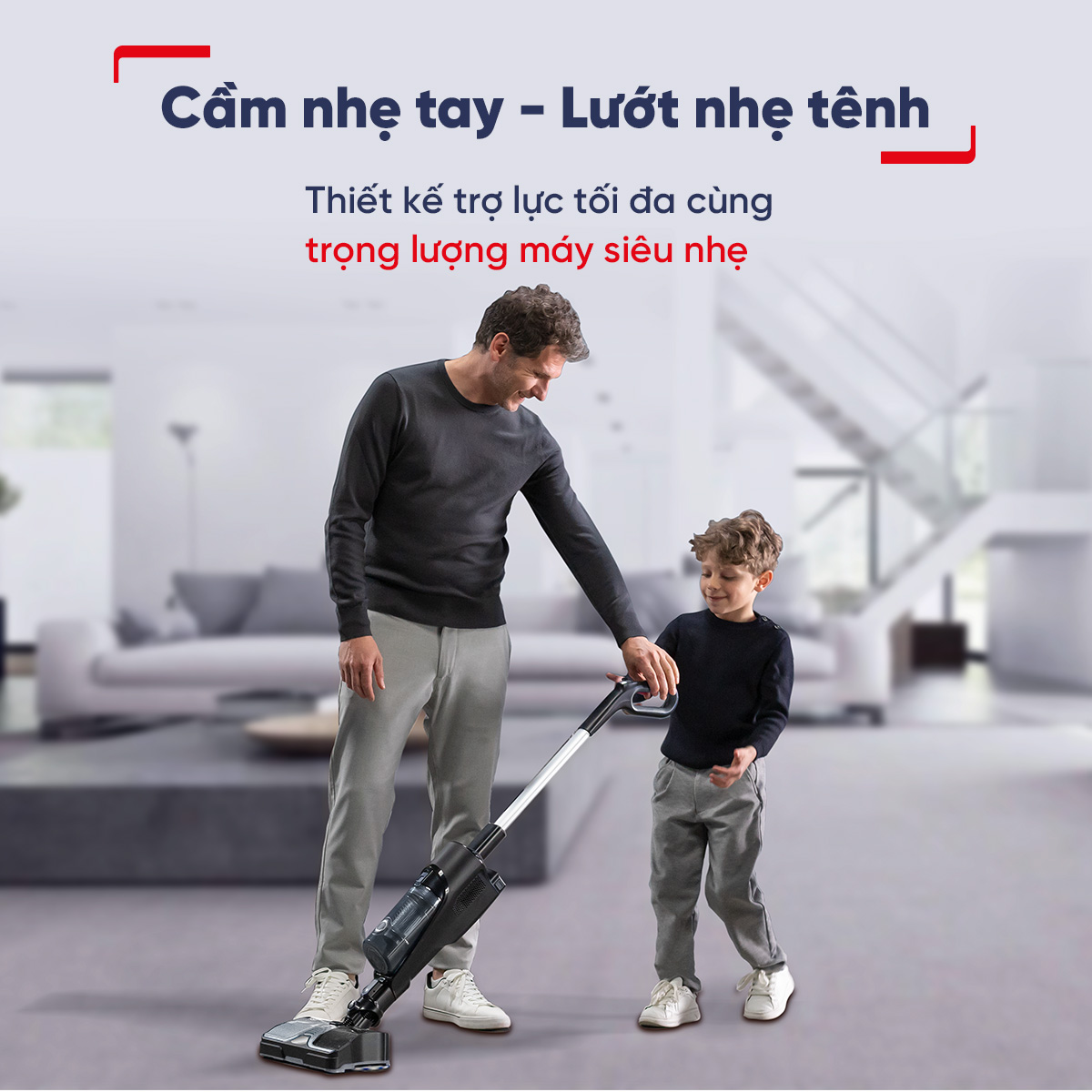 Máy hút bụi & lau sàn không dây Tefal X-Combo GF3039KO - Hàng chính hãng