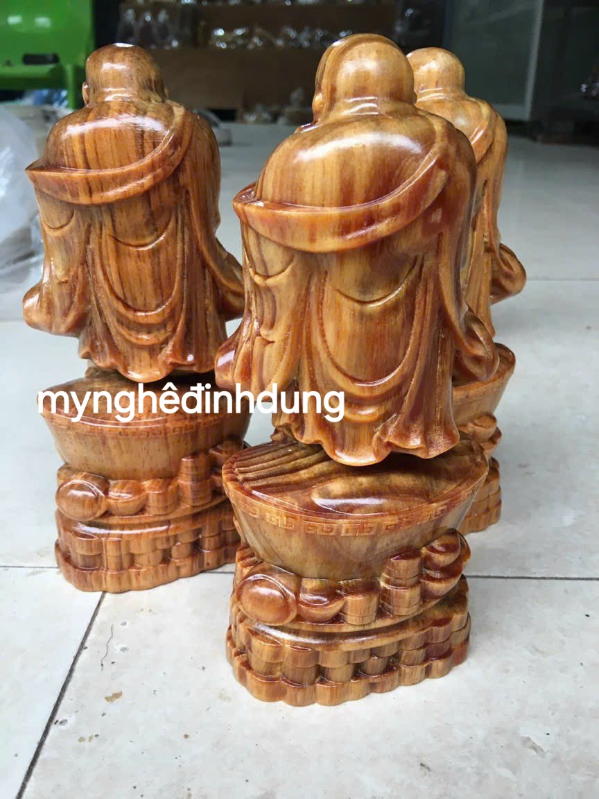 Tượng phật di lặc chúc phúc bằng gỗ huyết long tuyệt đẹp cao 20x8x6cm