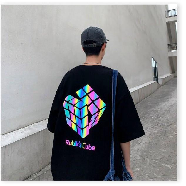 ÁO THUN NAM NỮ FORM RỘNG TAY LỠ IN HÌNH RUBIK PHẢN QUANG 7 MÀU UNISEX SIÊU ĐẸP MẪU MỚI NHẤT HIỆN NAY,PHONG CÁCH CÁ TÍNH NĂNG ĐỘNG-JINS STORE