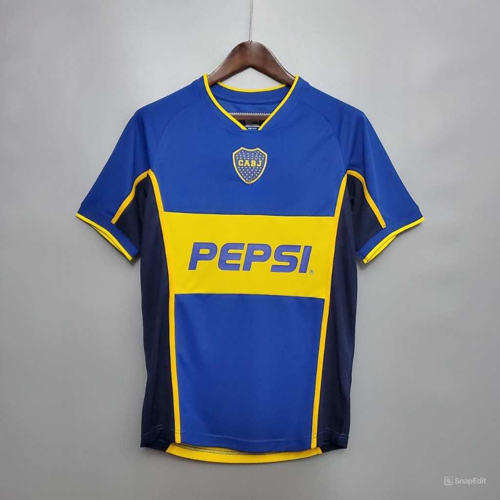 Áo Bóng Đá Retro Boca Juniors 2002/2003 - Sân Nhà bản cao cấp vải Cotton Polyester