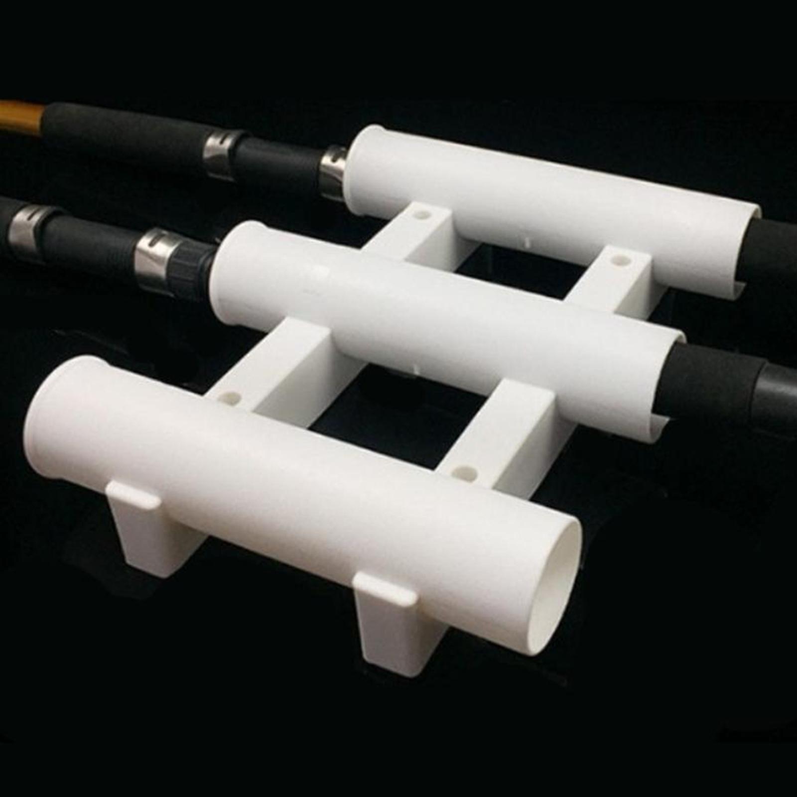 White Boat Fishing 3 Tube Rod Holder Bracket Pole Storage Storage for Truck