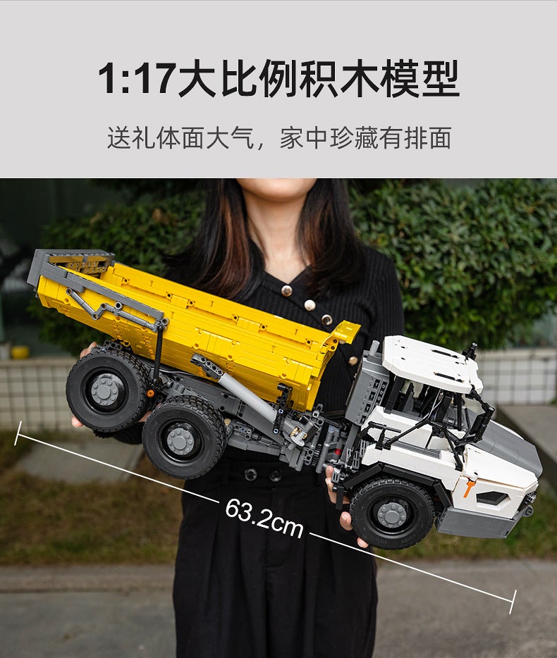 Bộ lắp ráp xe tải tự đổ khớp nối City technic Dump Truck lắp xong điều khiển từ xa