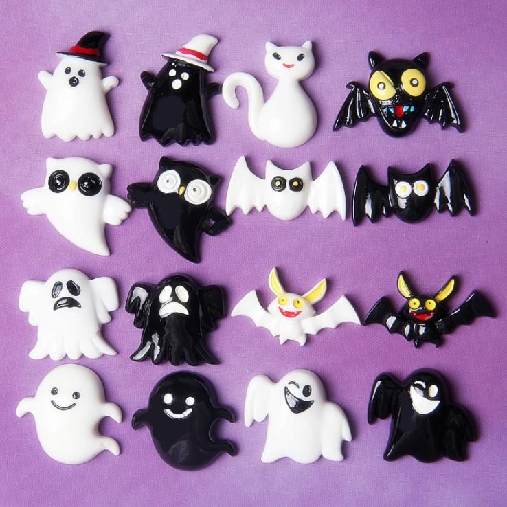 Chuyên Charm * Charm bóng ma Ghost lễ hội Halloween cho các bạn trang trí vỏ ốp điện thoại, Jibbitz, DIY