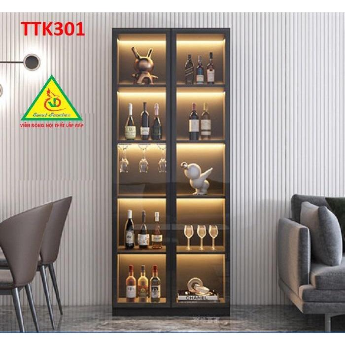 Tủ trang trí cánh kính TTK301 - Nội thất lắp ráp Viễn Đông ADV