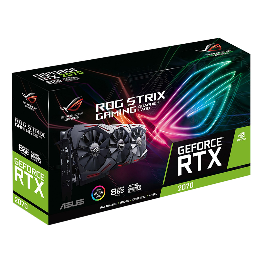 Card Màn Hình VGA Asus ROG-STRIX-RTX2070-8G-GAMING GDDR6 8GB 256-bit - Hàng Chính Hãng