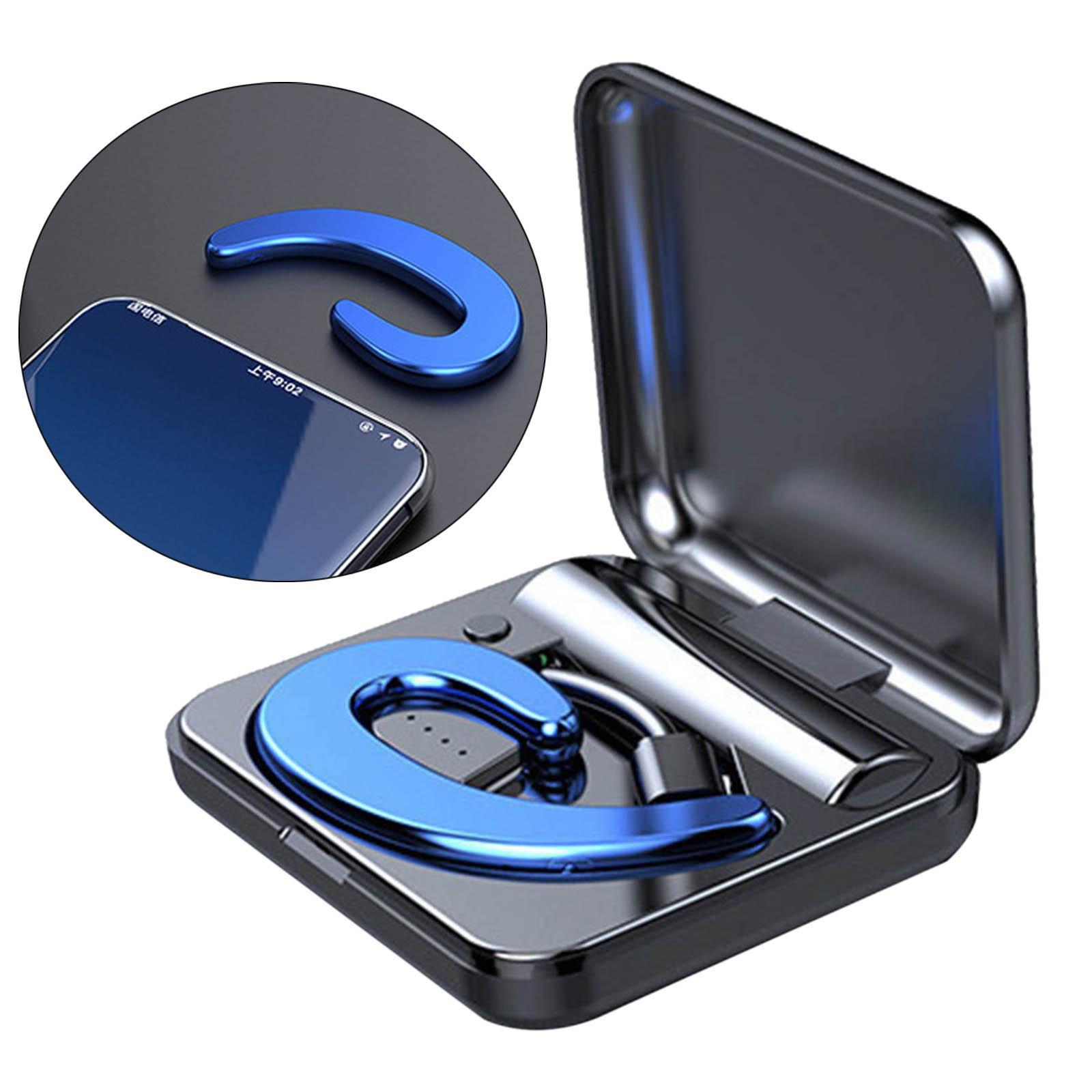 Bluetooth Headset Business Earphone Sport Universal Earbud Black