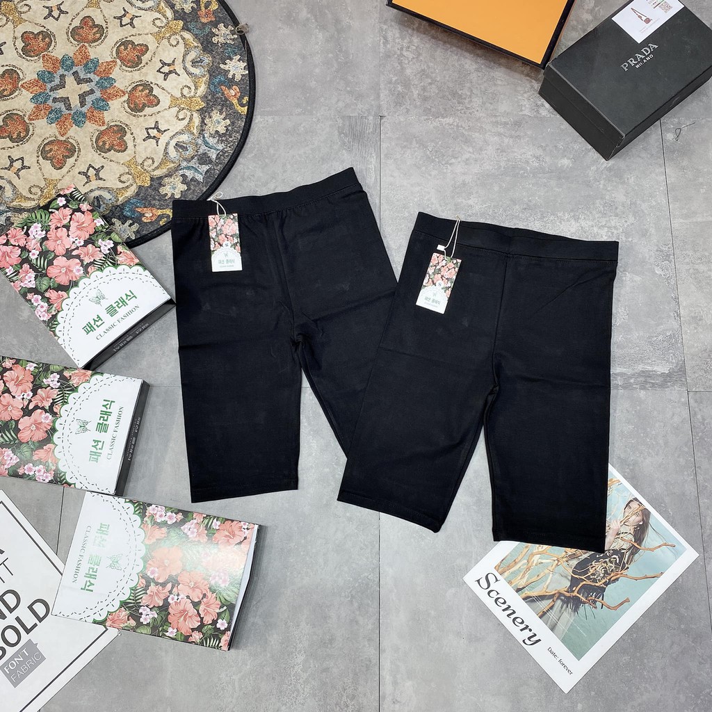 Quần legging ngố HỘP HOA HÀN QUỐC