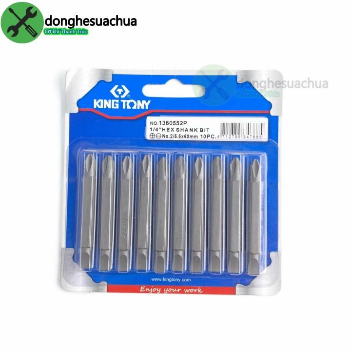 Mũi vít hai đầu dẹp + bake Kingtony 1360552P dài 60mm