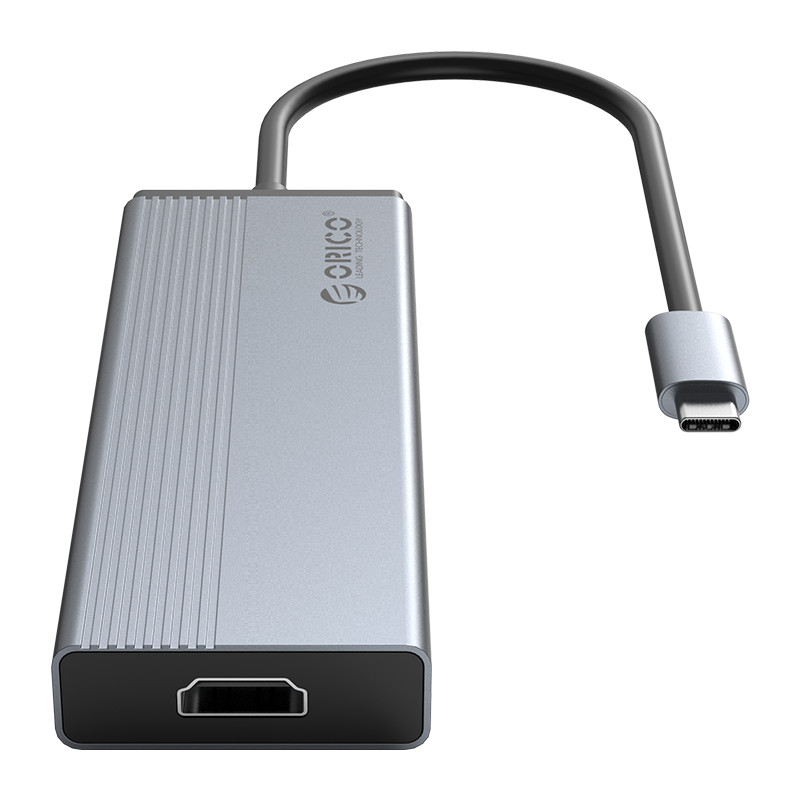 Hub USB Type-C 5 Cổng  HDMI 4K 30Hz/ USB 3.0/PD ORICO 5SXH-GY - Hàng Chính Hãng