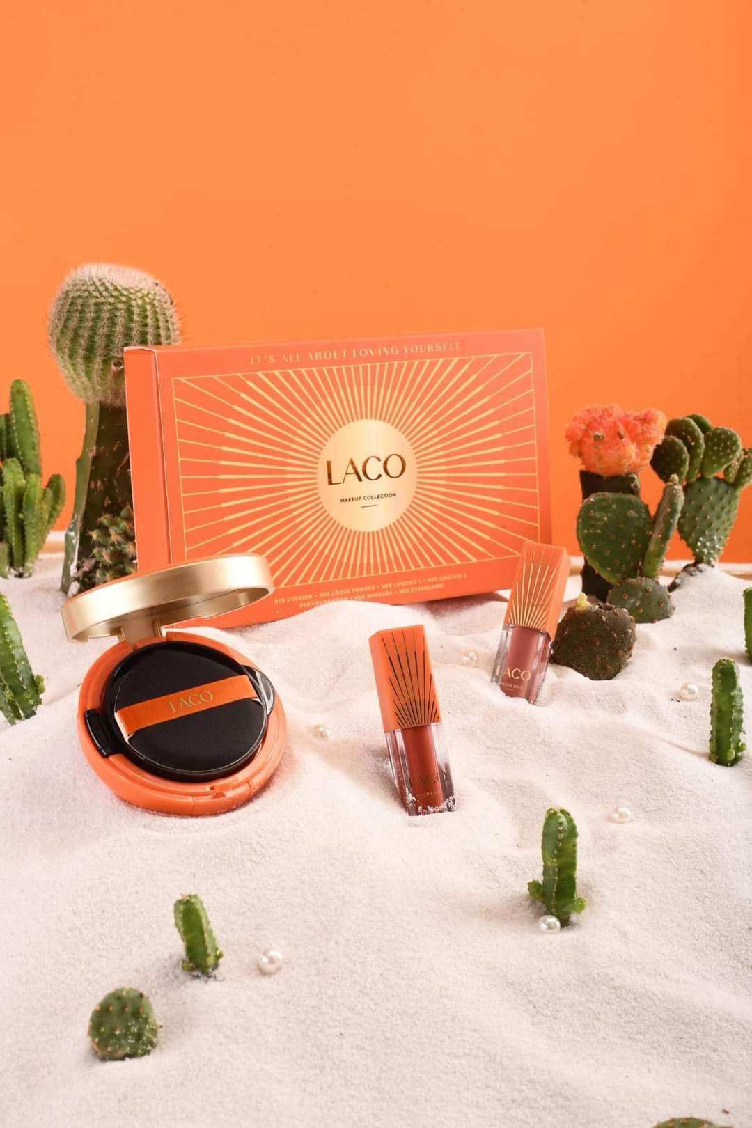 Bộ Trang Điểm LACO MAKEUP COLLECTION Set 3 Món - Phấn Nước & Son Lipstick