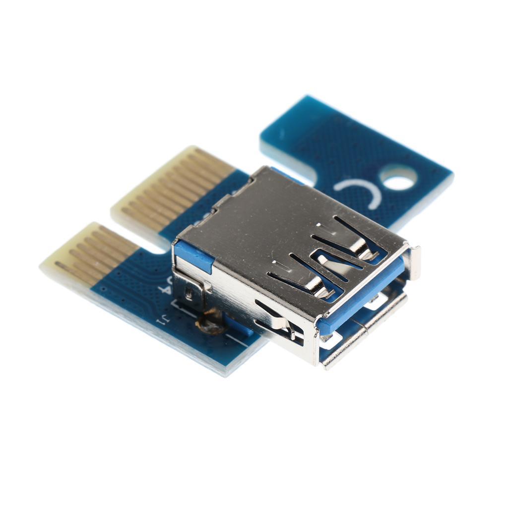 PCI- USB3.0 1x to 16x Extender Riser Card Adapter with Cables