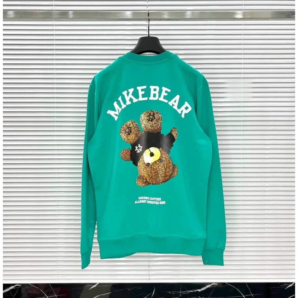 Áo Sweater Nỉ Bông Họa Tiết In MIKEBEAR Form Rộng Unisex Basic Nam Nữ Ulzzang
