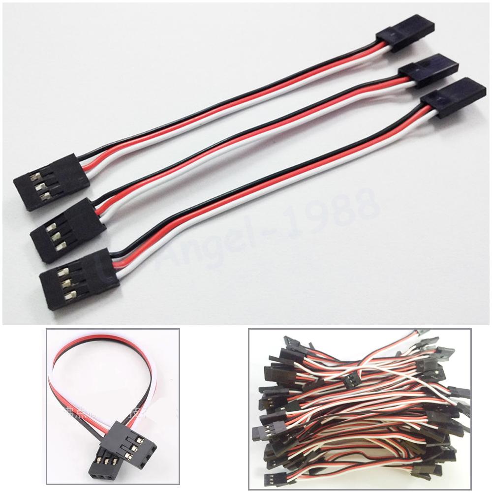 10 cái 100/150/200/300/500mm dây mở rộng servo nam đến đầu nối nam cho JR plug servo mở rộng dây dẫn dây cáp 10cm