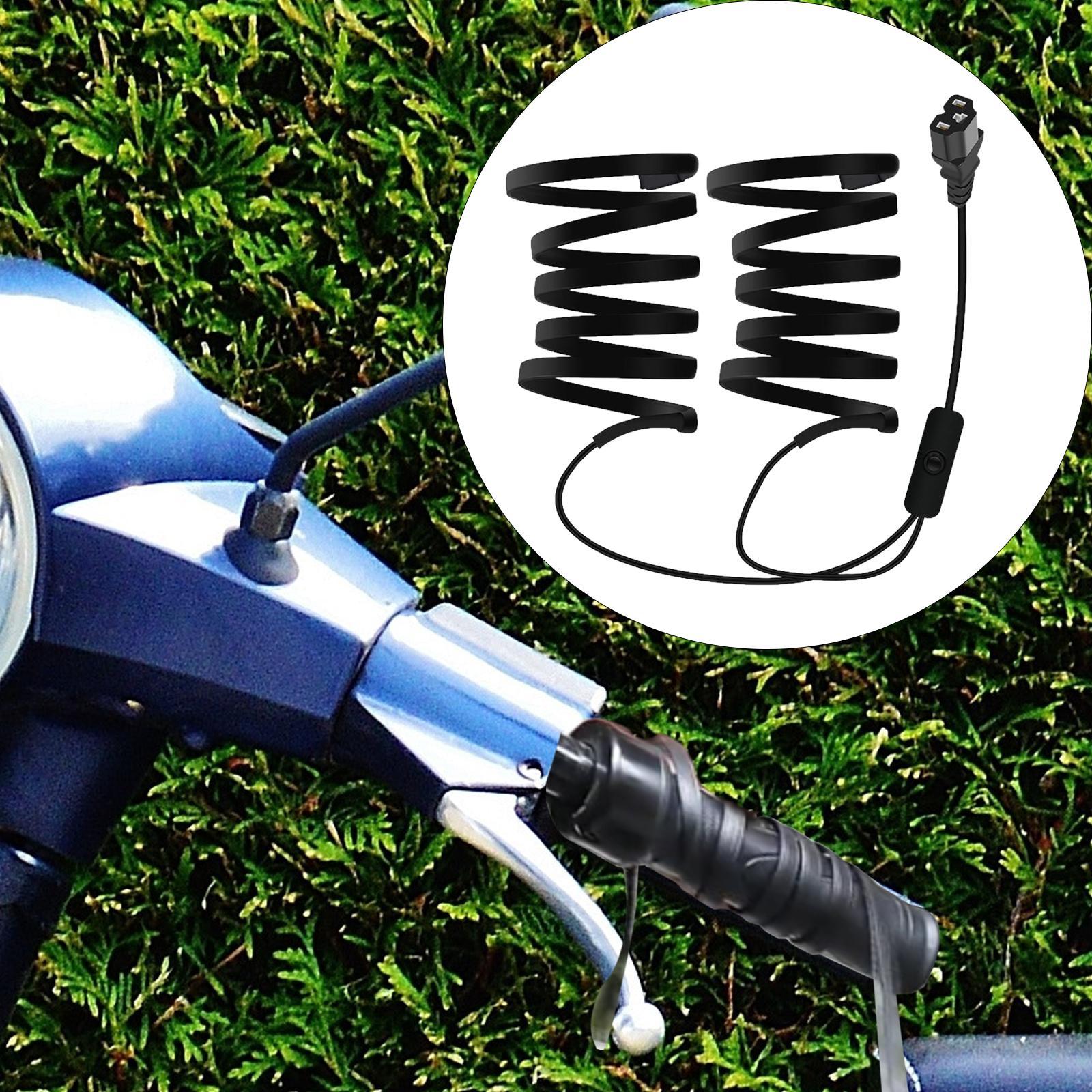 Electric Motorcycle Heated Handlebar Grip Cover Comfortable Grip Winter Use