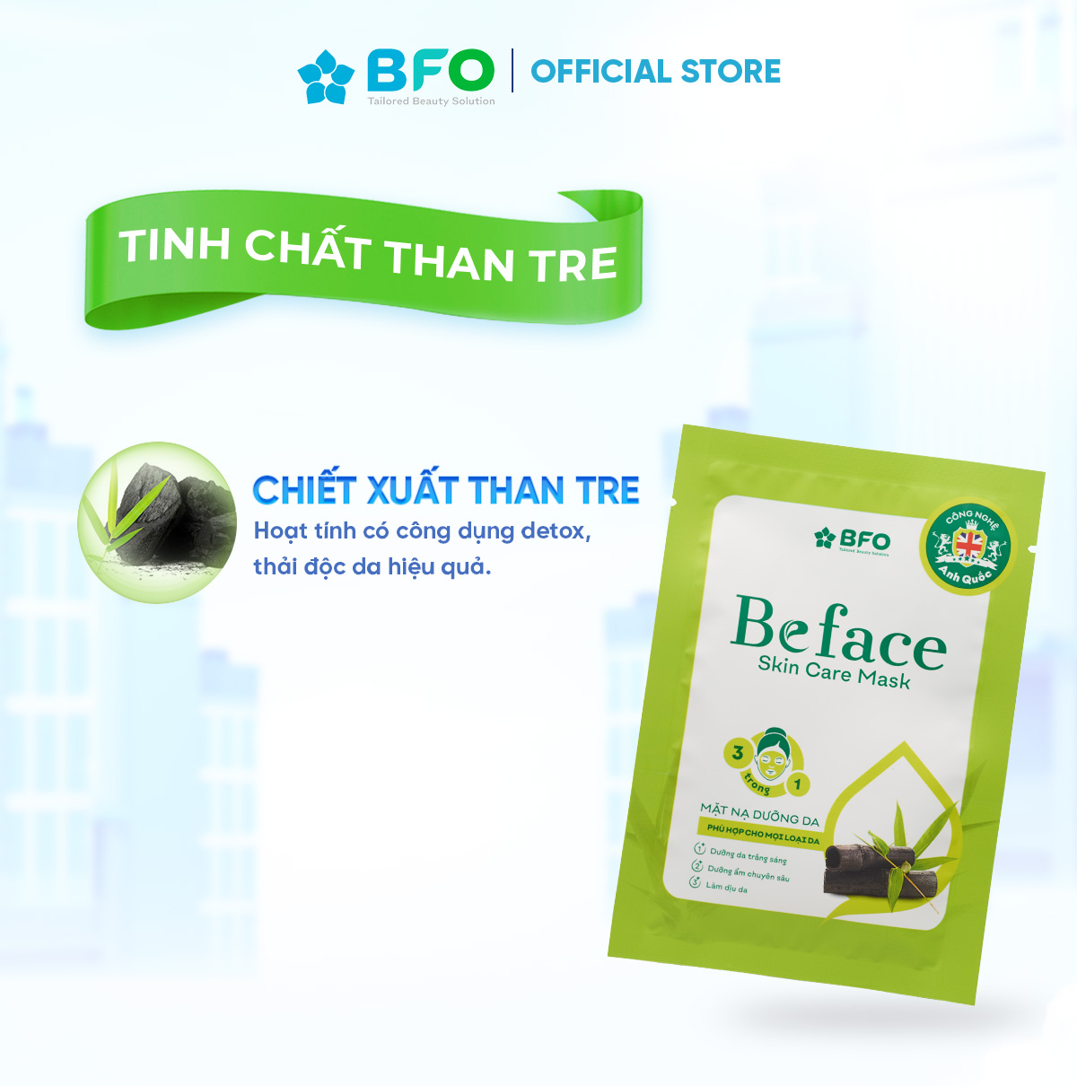 Hộp mặt nạ dưỡng da Beface Chiết Xuất Thành Phần Thiên Nhiên 10 miếng