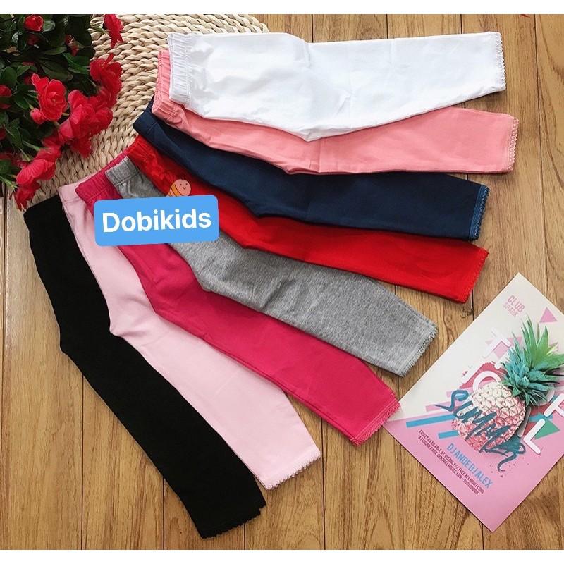 Quần legging bé gái (21-40kg)  quần dài thun cotton siêu dày dặn co giãn loại 1