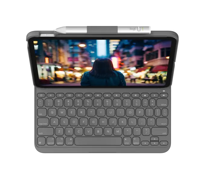 Bao da và Bàn Phím Logitech Slim Folio for iPad - Hàng Chính Hãng