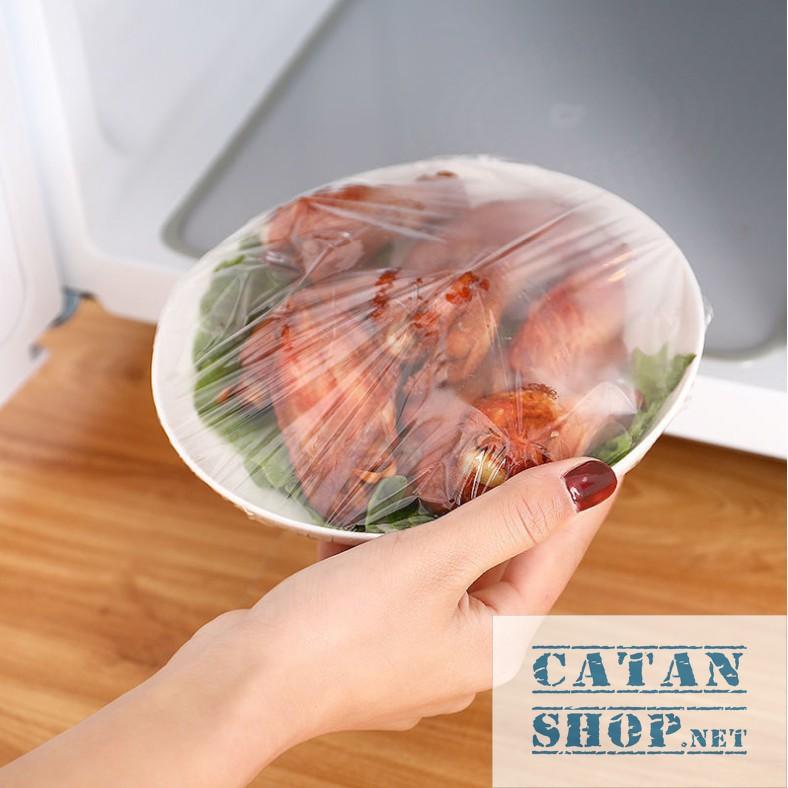 Set 100 Màng bọc thực phẩm túi gấu co giãn tái sử dụng, có chun bọc đồ ăn rất nhanh GD435-MangBocTP