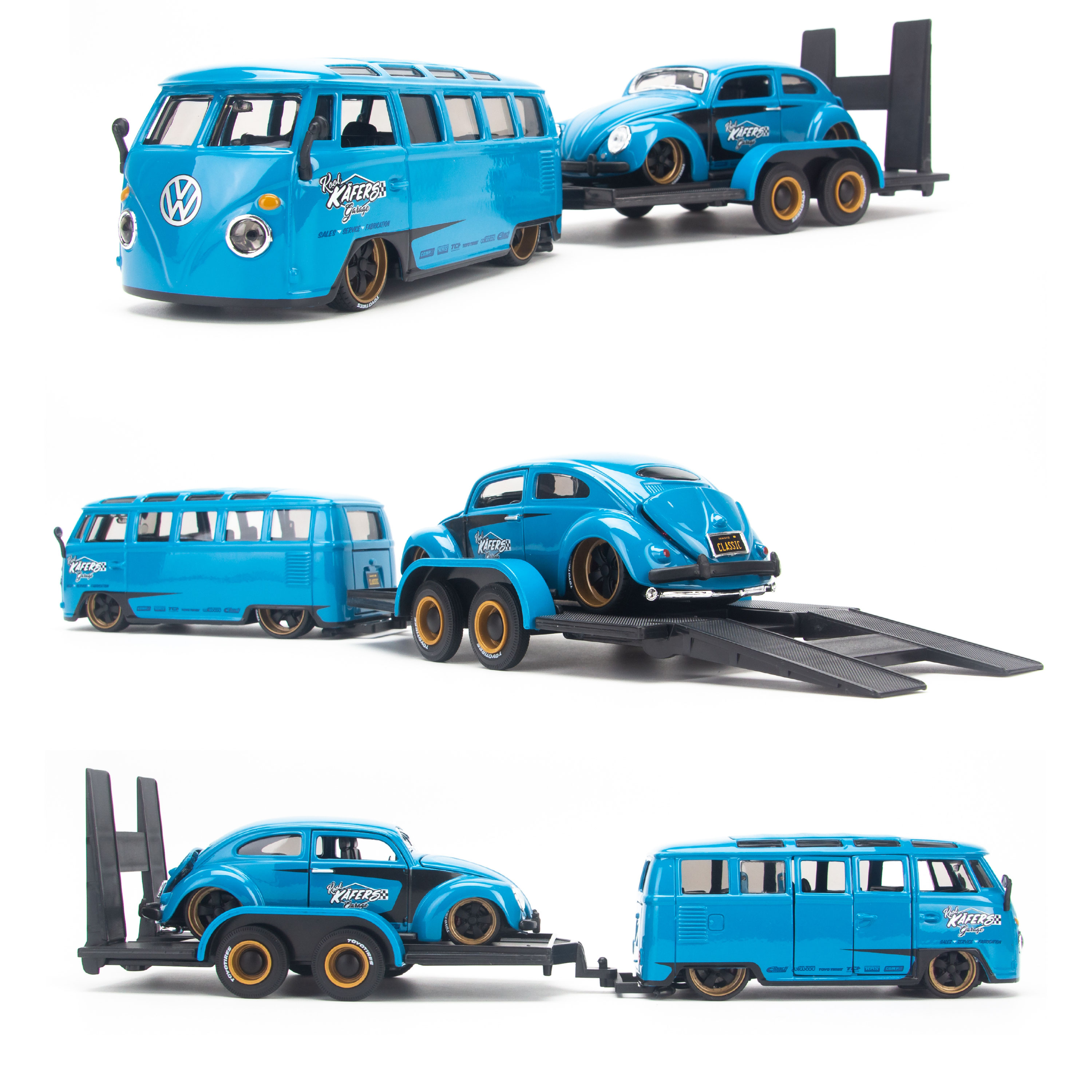 Mô hình xe Design Elite Transport - VW Van + Beetle 1:24 Maisto - 32752
