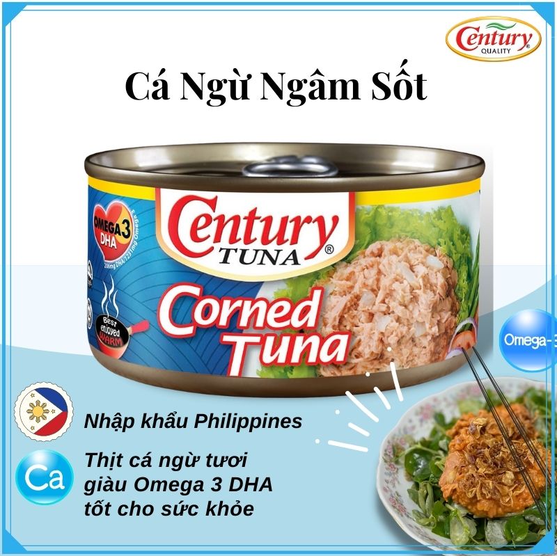 [Chính hãng] Cá ngừ ngâm sốt cay/không cay nhập khẩu Philippines  - Khối lượng 180g