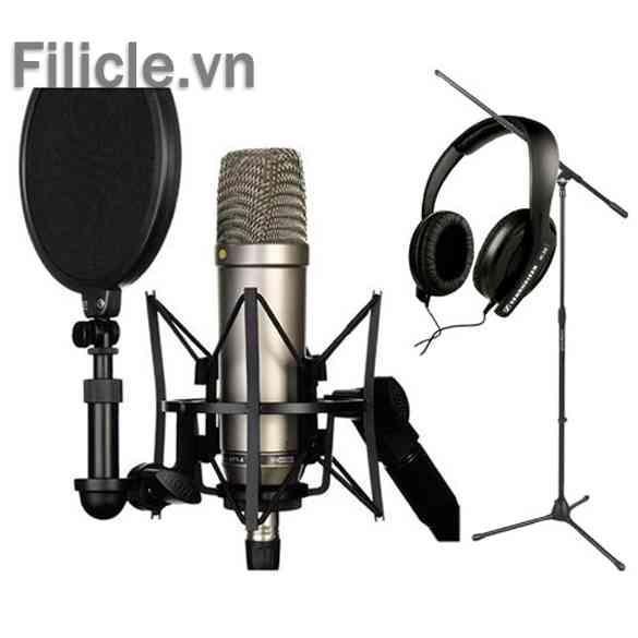 Bộ Giá Đỡ Chống Sốc + Lưới Lọc Âm Thanh Chuyên Dụng Cho Micro