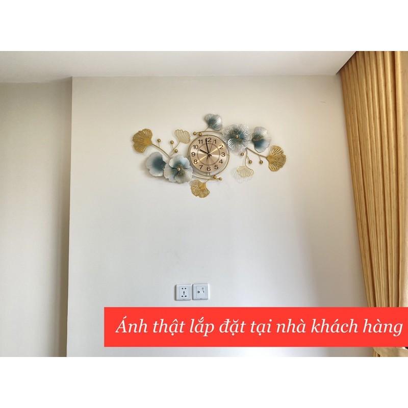 Đồng hồ treo tường khung tròn decor cỡ lớn trang trí phòng sang trọng phong cách Châu Âu mã C1016