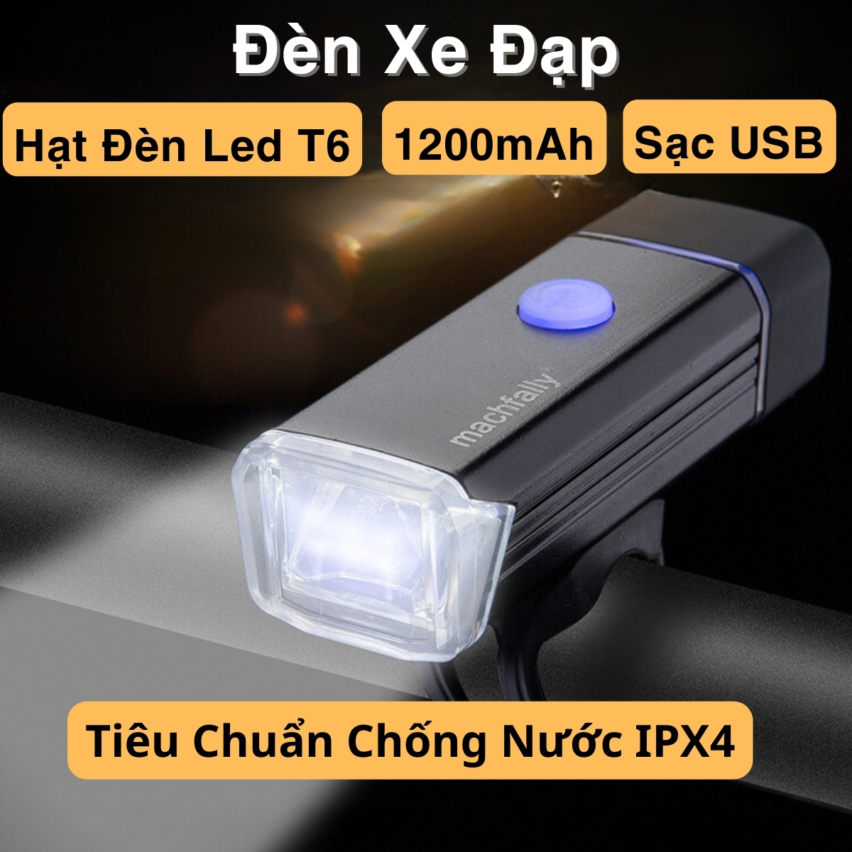 Đèn LED Siêu Sáng Đi Xe Đạp OFFICE CHILL Đèn Xe Đạp Thể Thao Nhiều Chế Độ Sáng Chống Nước Đi Mưa Thoải Mái Đầu Sạc USB