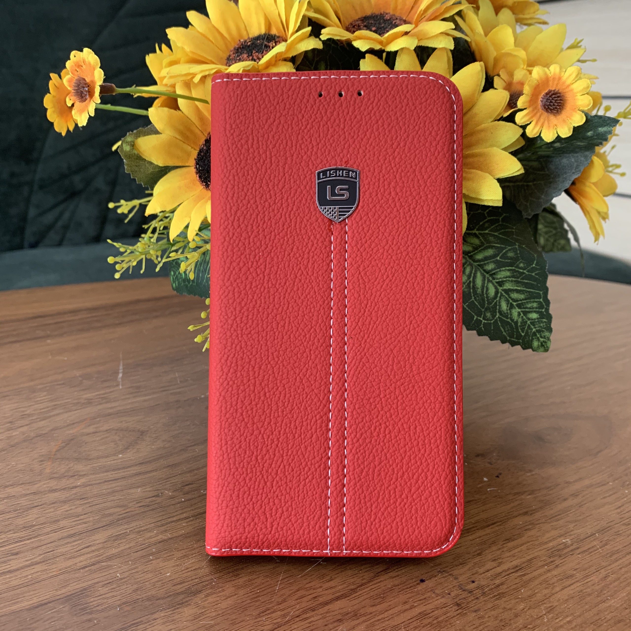 Bao da dành cho Galaxy J7 Plus thương hiệu Lishen- Hàng Chính Hãng