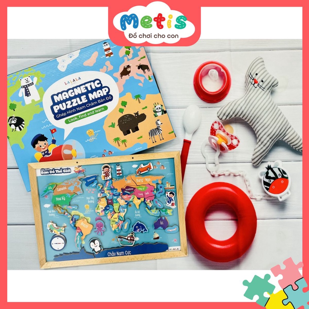 Lắp Ghép BĐTG kèm học liệu - Metis Đồ chơi cho con