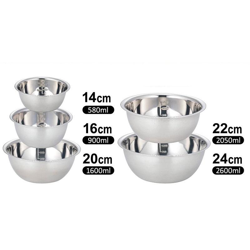 Bộ Chậu Inox Siêu Dày Đa Năng Đủ Size 14-16-20- 22-24cm