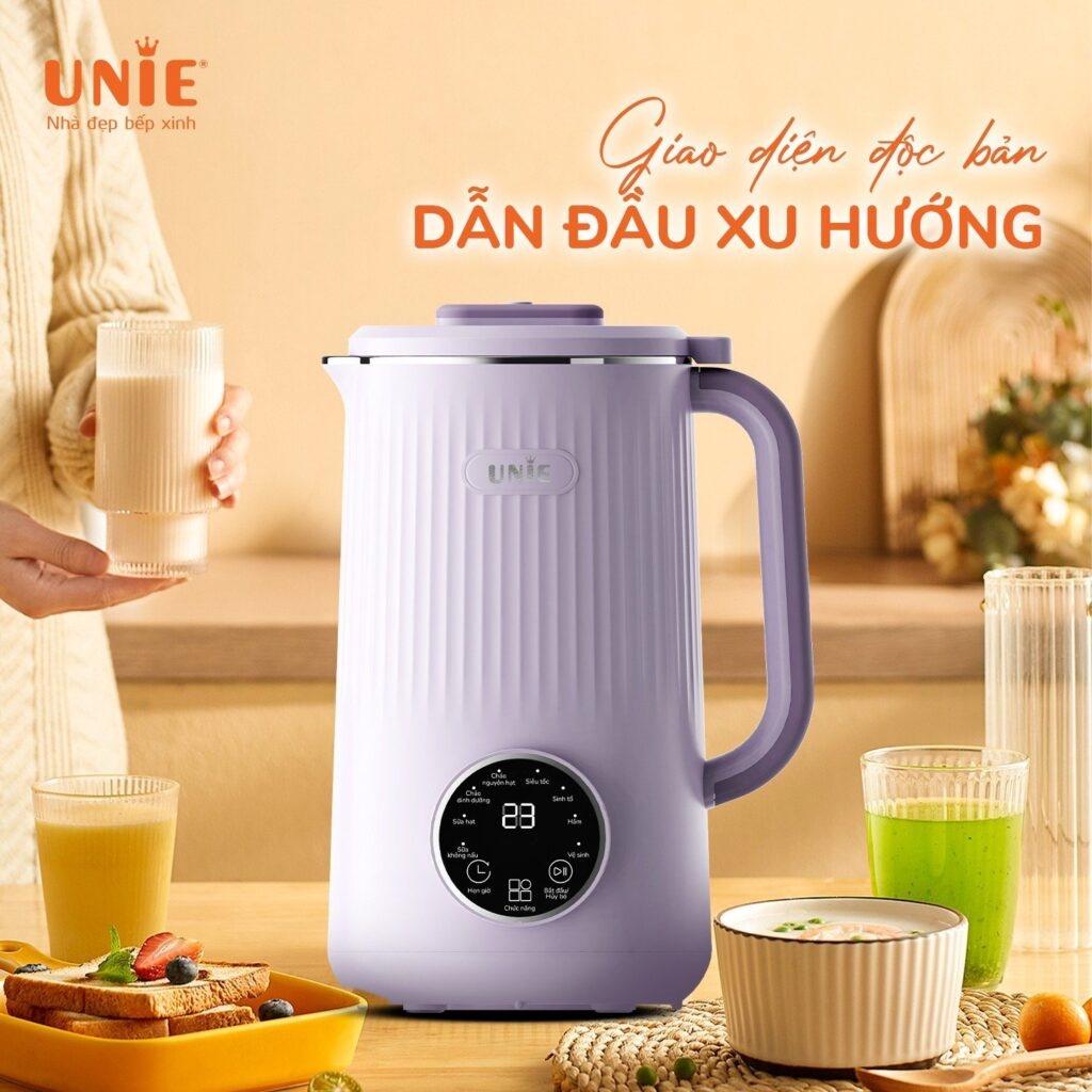 Máy làm sữa hạt Unie UMB10,Lưỡi dao 8 cánh inox 304 cao cấp,Dung tích 1L,công suất 800W,8 chức năng xay nấu- hàng chính hãng