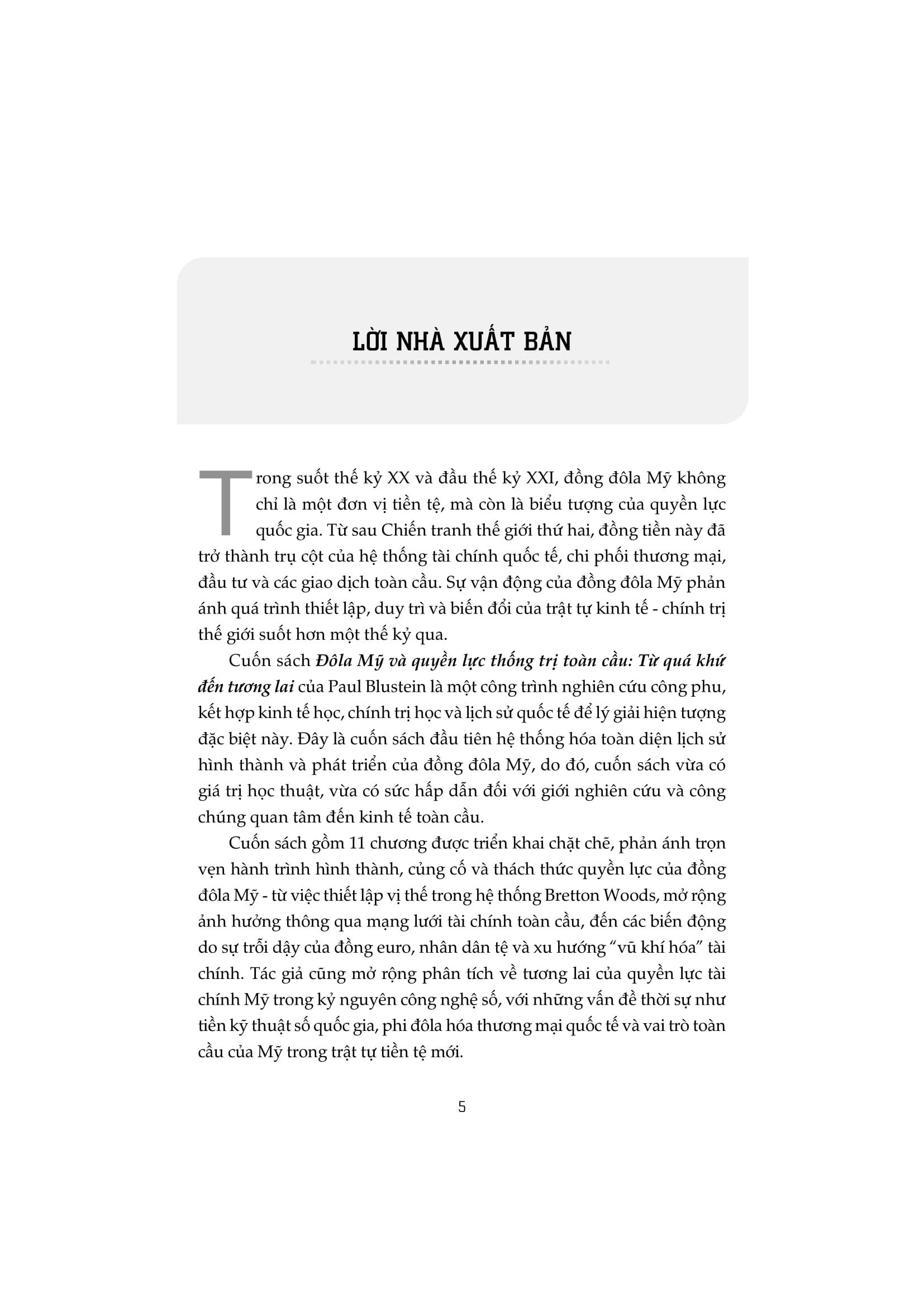 Sách - Đô La Mỹ Và Quyền Lực Thống Trị Toàn Cầu - Từ Quá Khứ Đến Tương Lai