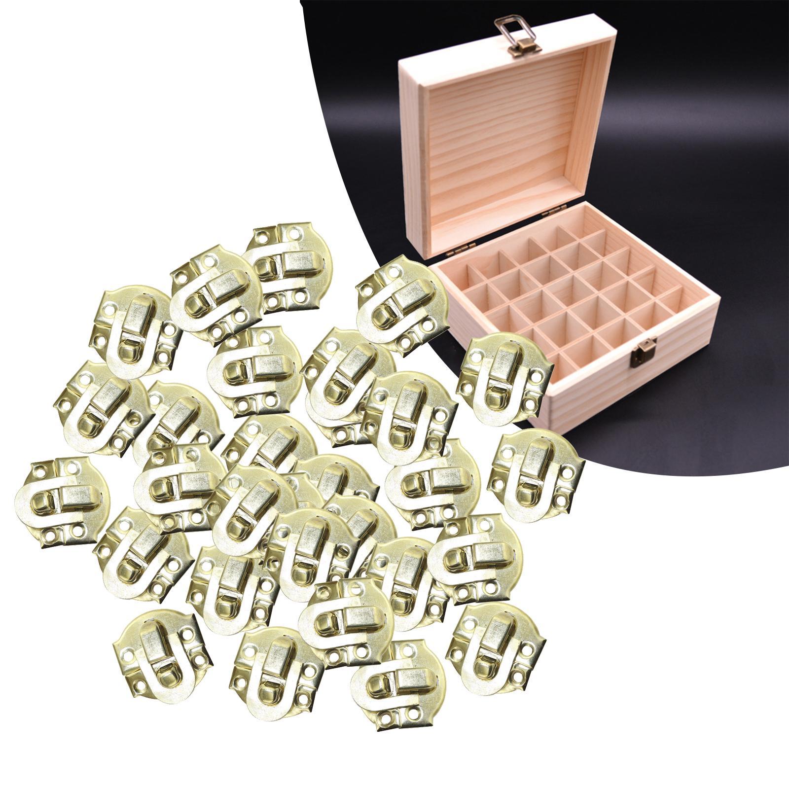 50Pcs Smooth Wooden Box Catch latches, Hasp Locks Accessories Hardware Decoration Buckles for Jewelry Boxes, , Drawer, Cabinet