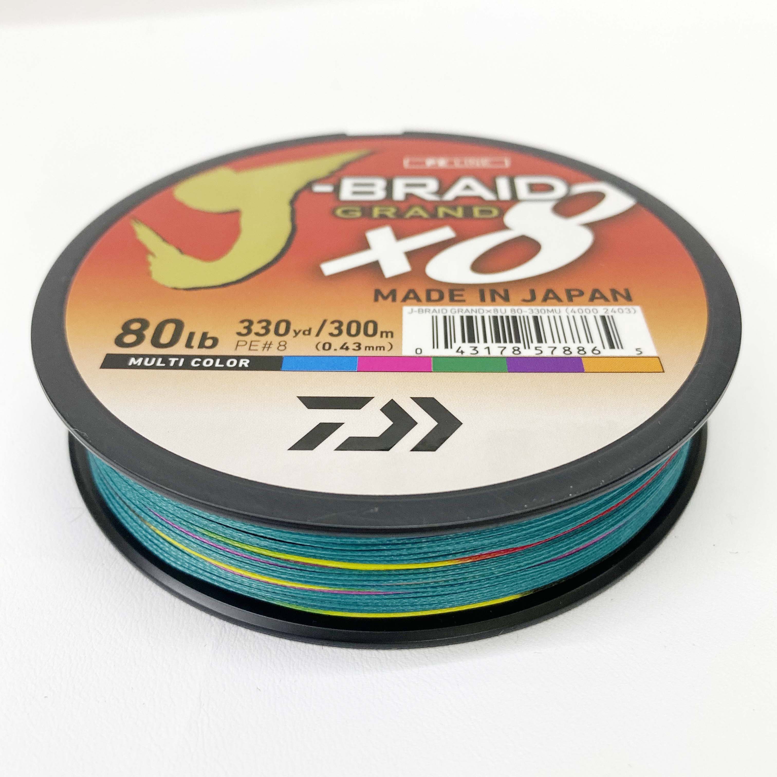 Dây câu cá Daiwa PE JBraid Grand X8 (Dây siêu bền Multicolor)