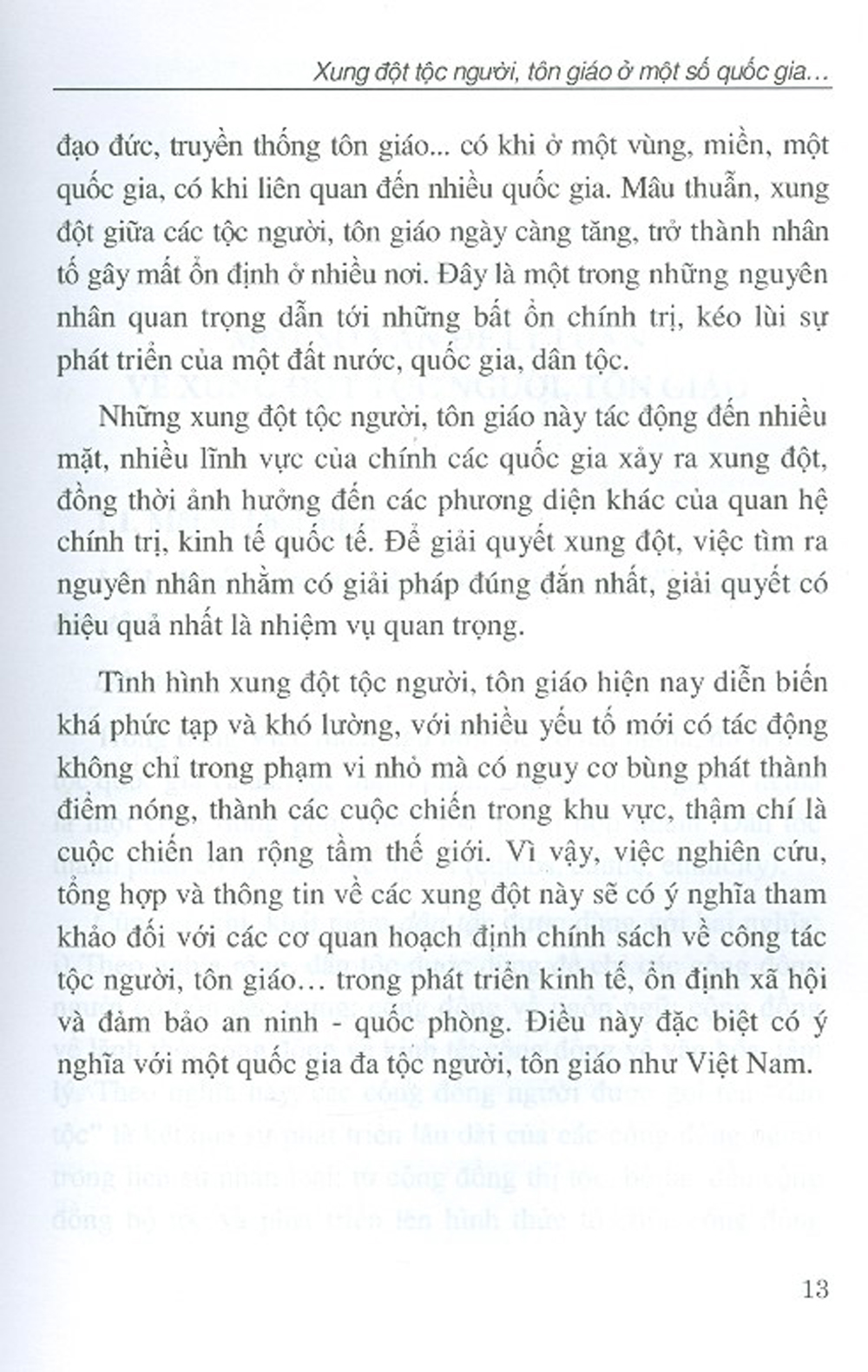 Xung Đột Tộc Người, Tôn Giáo Ở Một Số Quốc Gia Trong Những Năm Gần Đây