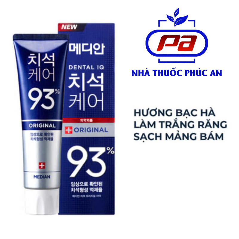 Kem đánh răng giúp trắng răng, thơm miệng, ngừa sâu răng, viêm nướu Median Hàn Quốc 120g