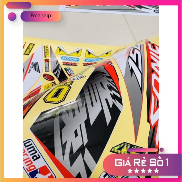 Tem rời dành cho Sonic 150 decal đế vàng cao cấp