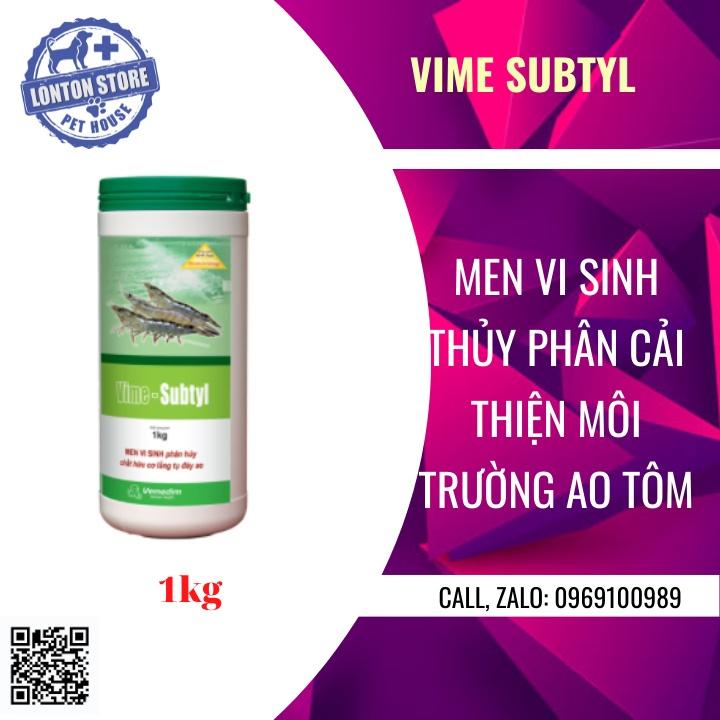Vime Subtyl tôm - Men vi sinh phân hủy bùn bã hữu cơ, thức ăn thừa ao tôm, 1kg