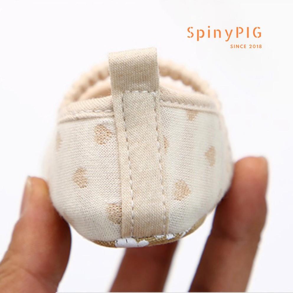 Giày tập đi cho bé 0-18 tháng tuổi chống trơn trượt ORGANIC cotton hữu cơ tự nhiên hàng siêu xinh