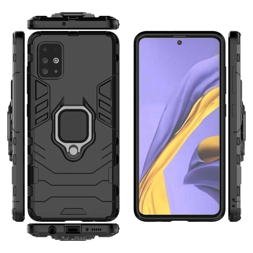 Ốp lưng cho Samsung A51 iron man chống sốc kèm nhẫn xoay chống xem video bảo vệ camera