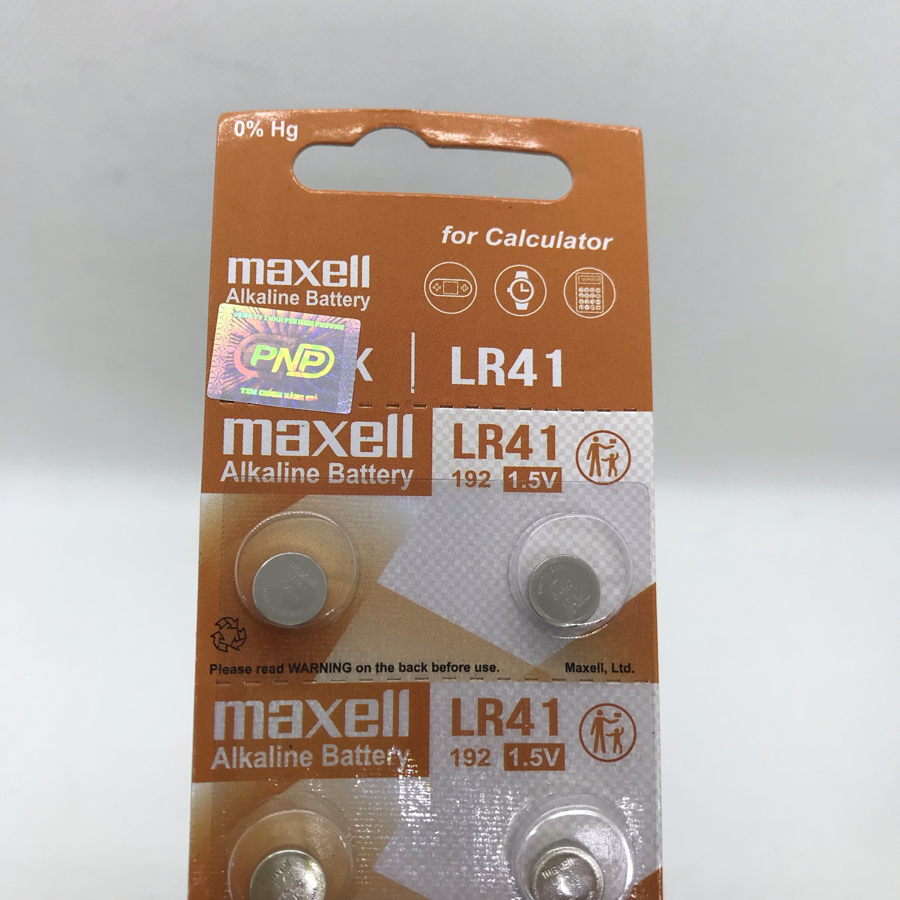 Vĩ 10 viên Pin LR41/192/AG3 Maxell chính hãng