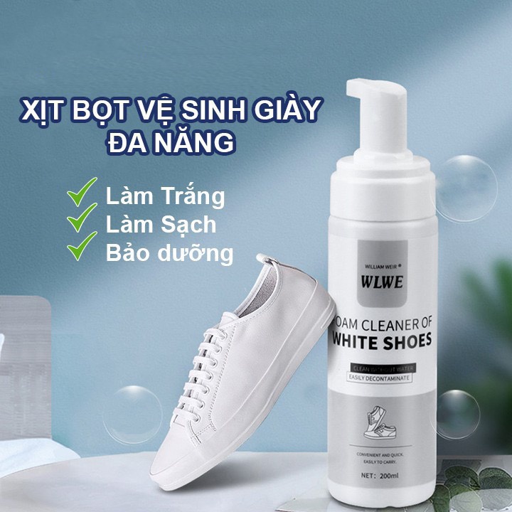 Chai xịt tạo bọt tuyết vệ sinh giày cao cấp, chai tẩy rửa giày không dùng nước - Hàng chính hãng