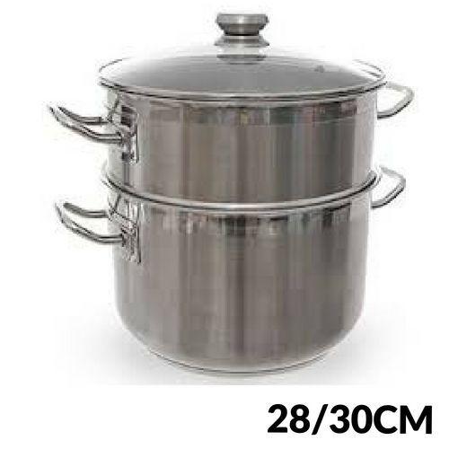 Bộ xửng hấp 3 đáy inox 430 FiveStar Standard bếp từ nắp kính