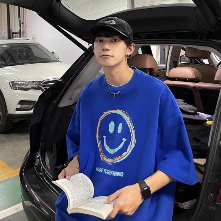 Áo thun tay lỡ nam nữ, áo phông unisex form rộng chất cotton mát mịn thấm hút mồ hôi in hình Hoạt Hình