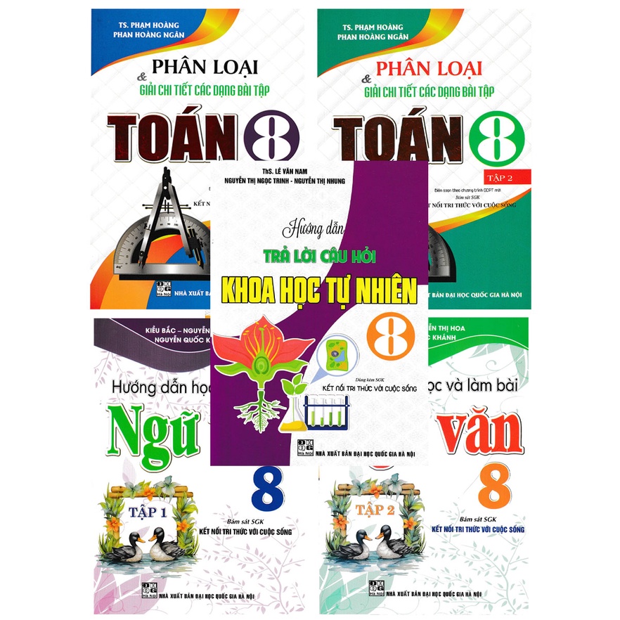 Combo Bộ Sách Tham Khảo Toán - Văn - Khoa Học Tự Nhiên Lớp 8 -HA