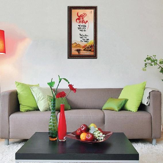 Thư pháp hạnh phúc, tranh chữ vợ chồng treo phòng ngủ