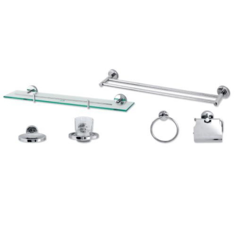 Bộ phụ kiện nhà tắm 6 món Inox